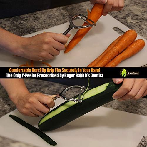 Cave Tools Vegetable Y Peeler Julienne Swivel Slicer With Potato Eye Remover for Peeling Fruits and Vegetables - Kitchen Gadgets