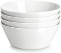 MALACASA 35 OZ Soup Bowls Set of 4, White Bowls Deep Cereal Ramen Bowl | Ceramic Bowls for Salad, Pasta, Pho, Dessert, Fruit, Kitchen Essential, Dishwasher Microwave Safe, Series REGULAR