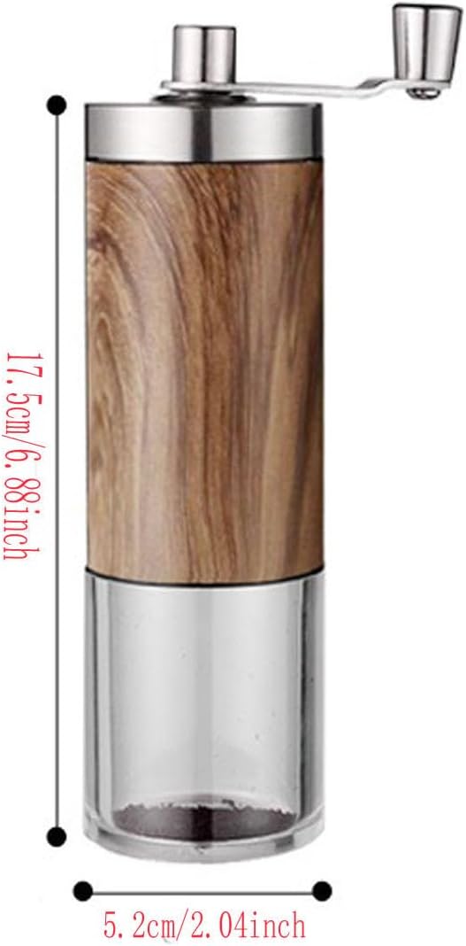 Manual Coffee Grinder,Adjustable Stainless Steel for Home & Travel | Detachable Body Cleans Easily. Ideal Portable Mill for Fresh Grounds At Camp, Office,or Daily Home use.