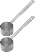 2PCS Long Handle Coffee Scoop, 2Tbsp(30ml) Measuring Spoon | 6.3" Length, Food-Grade Stainless Steel, Accurate Measurement, Dishwasher-Safe, Engraved Marking, Coffee Ritual Essential