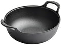 9 inch Cast Iron Wok with Handles, Grilling Pan, Use in the Oven, on the Stove, or on the Grill (9 inch)