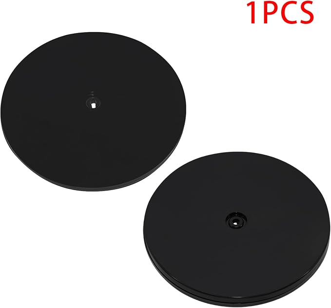 1Pcs Black Acrylic Lazy Susan 9 Inch Turntable Organizer Bearings | Mini Lazy Susan, Small Lazy Susan Turntable, 360° Rotating Swivel Plate for Spice Rack, Cosmetic, Cake, Pantry, DIY Display