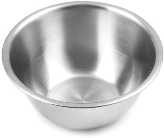 Fox Run Brands 1/2-Quart Stainless Steel Mixing Bowl, Silver | Perfect For Dips, Sauces, Eggs & Dressings | Stable Flat Base | Durable & Dishwasher Safe Stainless Steel Bowl | Mix & Serve