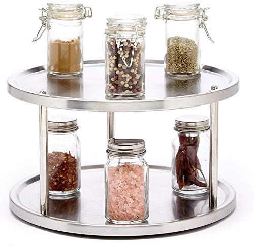 Simpli-Magic 2-Tier, Brushed Stainless Steel,Silver