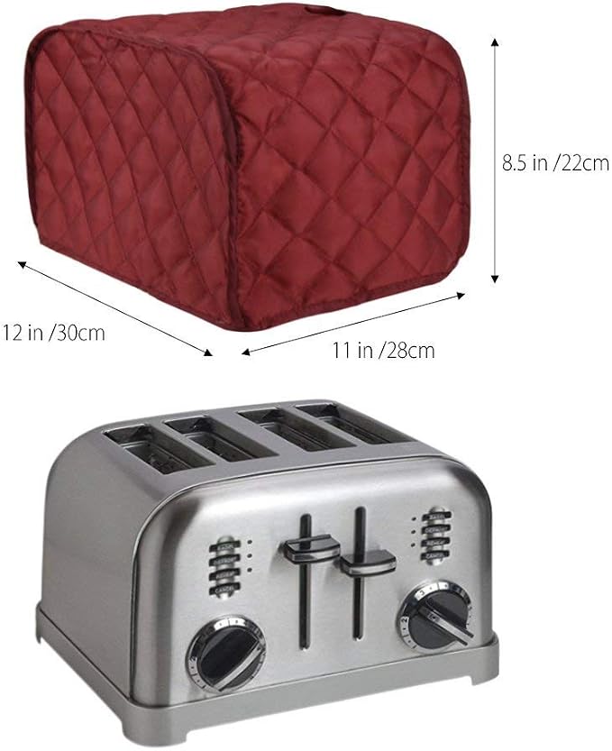 Toaster Appliance Cover Polyester Bread Toaster Cover Bakeware Protector Dust and Fingerprint Protection Four Slices