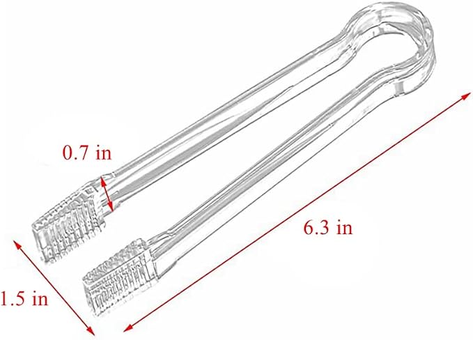 12 Pcs Plastic Ice Tongs and Scoops Mini Kitchen Tongs Utility and Kitchen Scoops Ice Shovel Scoop Ice Cube Buffet Scoop for Cocktail Whiskey Tea Party Candy Dessert Buffet