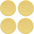 Yodecy Silicone Bowl Lids fit Pyrex Glass Bowls 7200-PC 2 Cup, fit Anchor Hocking Glass Bowls 7200-PC 2 Cup,Replacement Lids 4.76in/12.1cm(4 Pack Pastel Yellow)