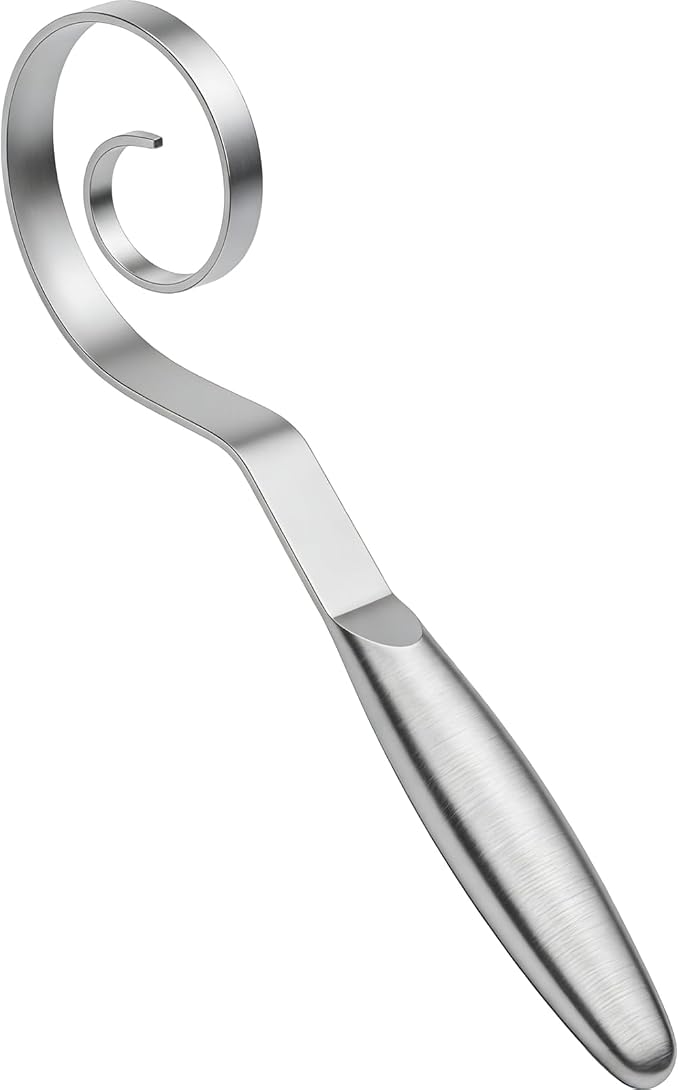 TEEVEA Danish Dough Whisk, Seamless Stainless Steel for Sourdough Bread | Seamless Dutch Dough Hook, Replaces Mixing Spoon, For Sourdough Baking, Rust & Bend Proof, Dishwasher Safe, Easy to Clean