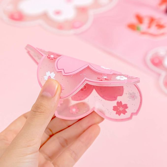 Sakura Coffee Cup Mat Kawaii Coaster 2PCS Cute Cherry Blossom PVC Home Tea Mug Pink Flower Pattern Anti-Skid Pot Bowl Pad Placemat for Desk Drink Table Decor Kawaii Accessories(Large)