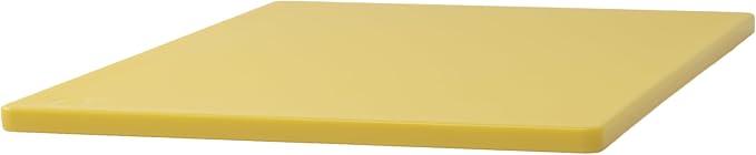 Winco 12" x 18" Yellow Cutting Board (Set of 6) | Dishwasher safe, Stain resistant, Minimizes dulling, HACCP approved, Great for Charcuterie, Appetizers and Buffet Displays