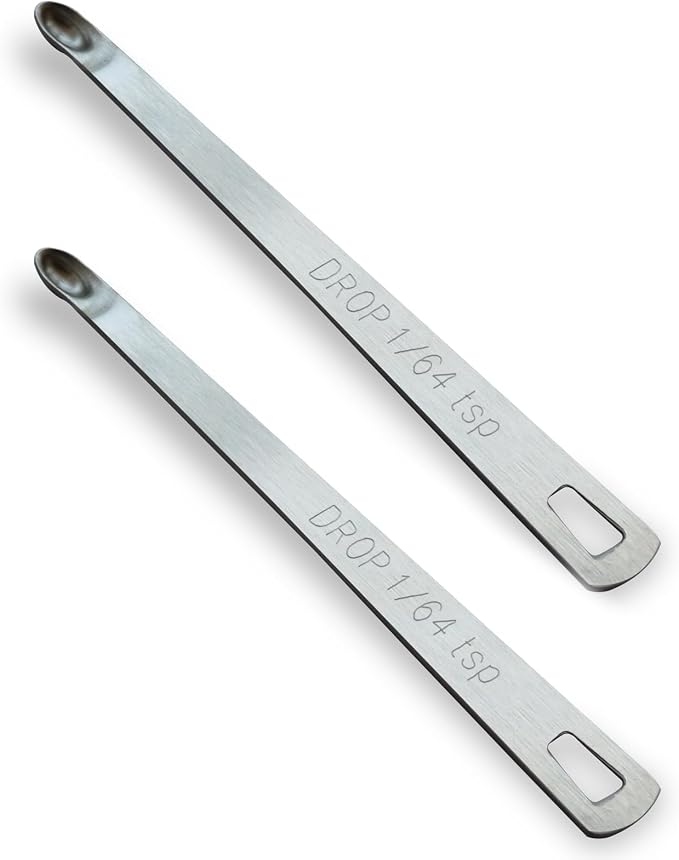 2PCS 1/64tsp(0.08ml) Mini Measuring Spoon, Small Teaspoon for Tiny Amounts | High Precision, Food-Grade, ‌Rust-Free, Dishwasher-Safe, Easy-Read Markings, Multi-Purpose, Sturdy & Durable