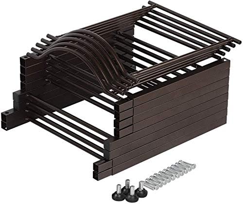 SEHERTIWY 5 Gallon Water Jug Holder Water Bottle Storage Rack, 5 tier water cooler jug rack, 5 gallon water jug stand, 5 Gallon Water Bottle Holder(5 Tier, Dark Brown) | 5-Tier Dark Brown,Heavy-Duty Steel,Rustproof,Easy Assembly,Floor Protection,Save S...