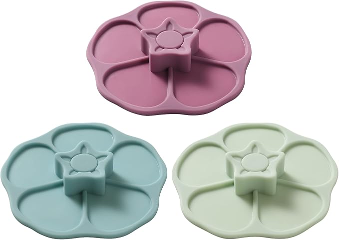 Petal Silicone Cup Covers (Set of 3), Multicolored Silicone,drink covers | Mug Covers for Mugs, Cups, Tea Pots,Flexible Mug Covers，Hot Cup Lids for Coffee & Tea