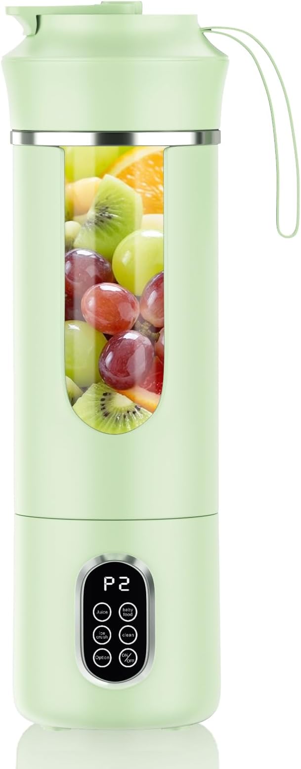 Portable Cordless Blender,Small Rechargeable Juicer | Mini Personal Blender for Smoothies and Shakes,With Automatic Cleaning Function,On The Go and Easy To Use