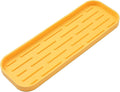 MicoYang Silicone Kitchen Sink Organizer Tray for Multiple Usage,Easy Clean,Eco-Friendly Sponges Holder for Kitchen Bathroom Counter or Sink,Dish Soap Dispenser,Scrubber,Bottle,Cup Yellow 12" x 4”