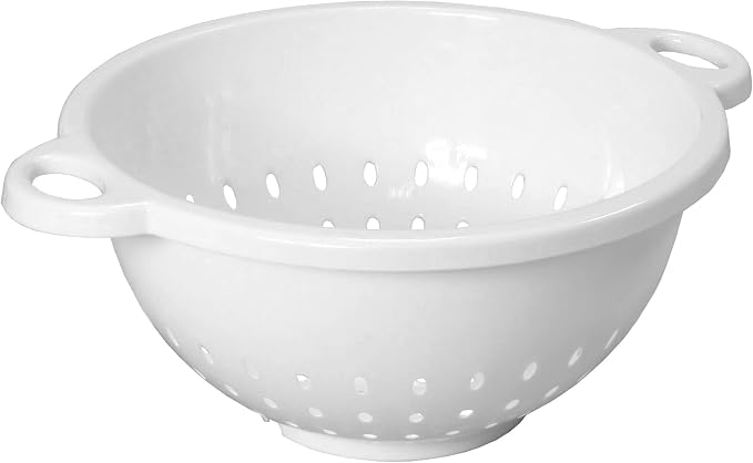 Chef Craft Select Plastic Deep Colander, 11x5 inch 5 quart, White