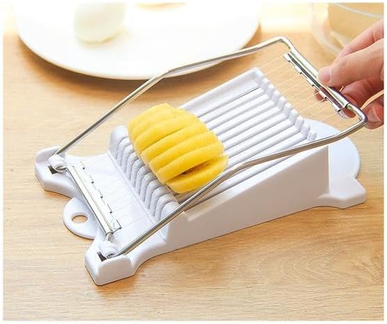 Luncheon Meat Slicer,Egg Cutter,Multi-Purpose Kitchen Tool for Bananas, Avocados, Soft Fruits,Vegetables Dishwasher Safe, Rust-Resistant Food Prep Accessories (Only Suits Soft Cheese,No Bony Foods)