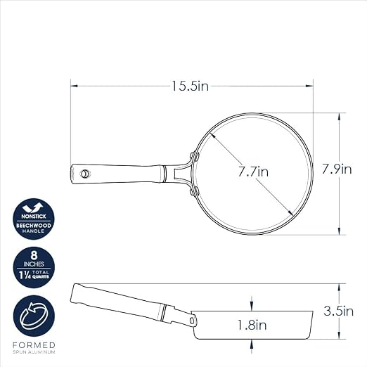 Nordic Ware Cardamom Ceramic Nonstick 8 Inch Fry Pan