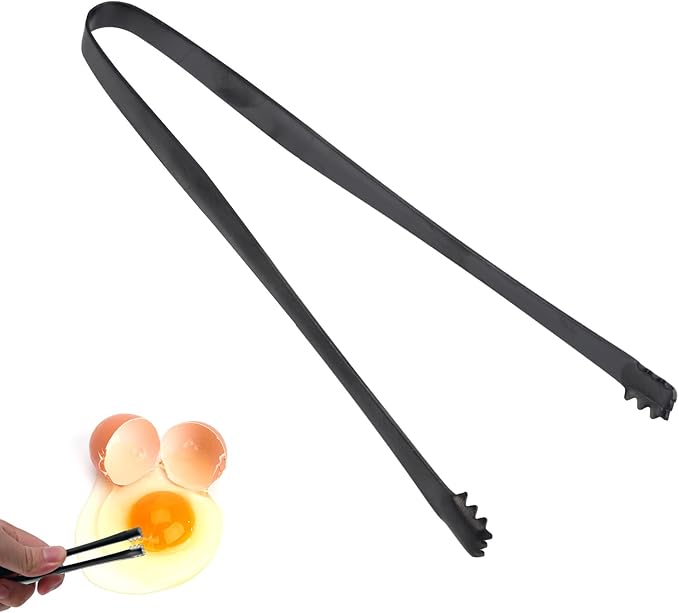 Egg Chalaza Removal Tool, Stainless Steel Toothed Egg Chalaza Remover Eggshell Fragment Remover Kitchen Tongs for Cooking Bakers Chefs