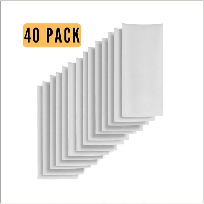 40 Pack 2x4.5 Inch 90 Micron White Nylon Tea Filter Bags