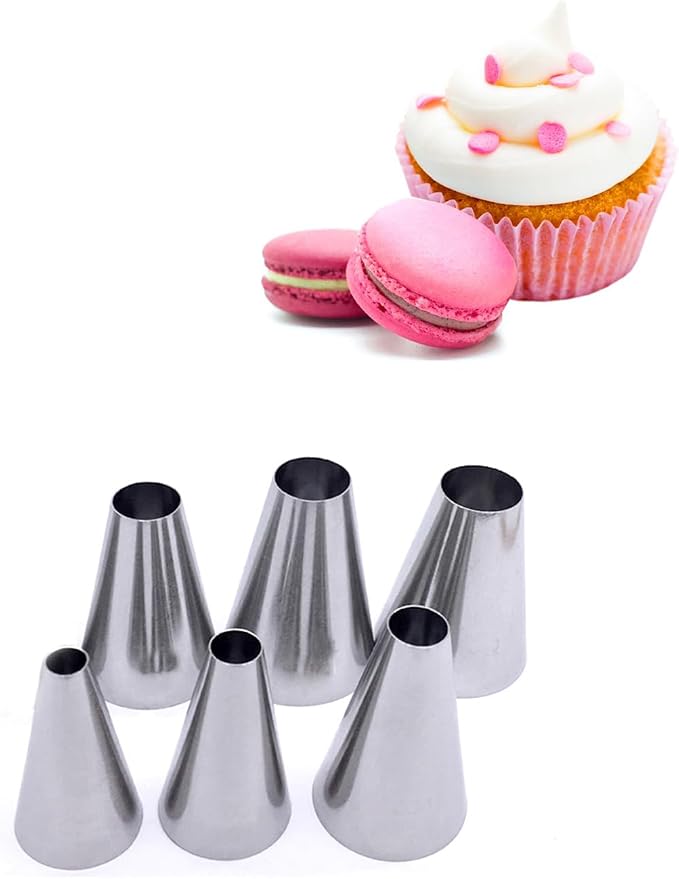 Macaron Piping Tips 1A 2A 3A 12 R16L R18L Round Tips for Cake Decorating
