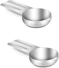 2PCS 1/8CUP(30ml, 1oz) Measuring Cup, 18/8 Stainless Steel Measure Scoop | High Precision, Food-Grade 304 SS, ‌Rust-Free, Dishwasher-Safe, Easy-Read Markings, Multi-Purpose, Sturdy & Durable
