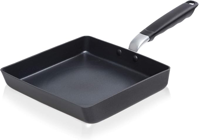 TECHEF - Tamagoyaki Japanese Omelette Pan/Egg Pan Skillet, PFOA-Free, Dishwasher Safe, Induction-Ready, Made in Korea (Black/Large)