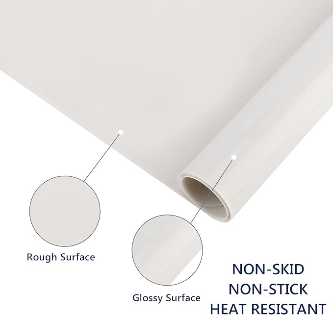 Gartful 2 Pack Silicone Crafting Mats, 15.7" x 11.8" Silicone Mat for Crafts, Large Heat Resistant Sheet for Jewelry Casting, Epoxy Resin, Painting, Counter Table Protector, Placemat, Nonslip, Beige