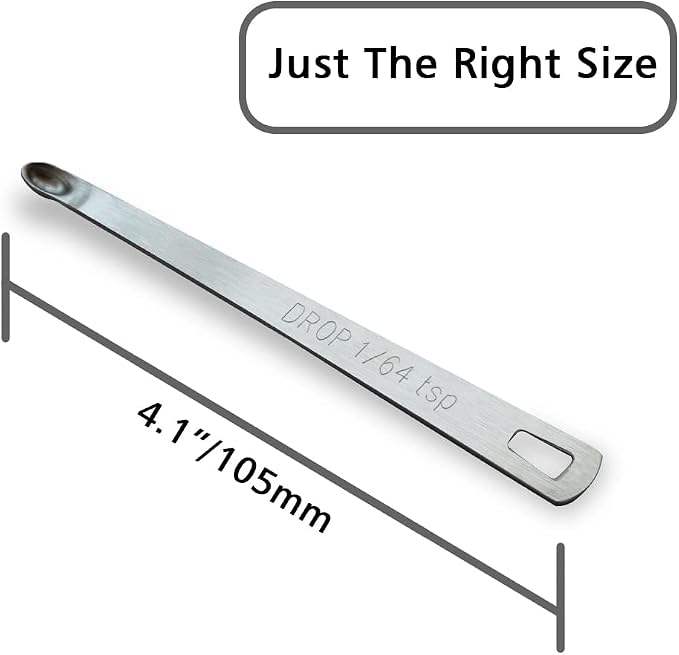 5PCS 1/64tsp(0.08ml) Mini Measuring Spoon, Small Teaspoon for Tiny Amounts | High Precision, Food-Grade, ‌Rust-Free, Dishwasher-Safe, Easy-Read Markings, Multi-Purpose, Sturdy & Durable