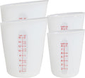 ZUYEE Silicone Measuring Cups (2 Cup + 1 Cup / 8 Once+16 Once) Flexible Measure Cups Chocolate Melting Squeeze Pour Baking Cup Dishwasher Safe BPA Free for Coffee Maker,Butter, 2X500 ML + 2X250 ML