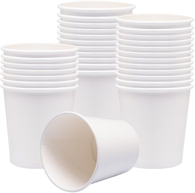 40 Count (16 oz) One - Pint Frozen Dessert Containers with Lids | Ice Cream Cups with Lids