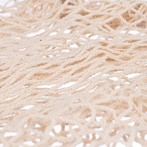 3 pack Reusable Grocery Bags Cotton Net Shopping Tote Ecology Market String Bag Mesh Beach Bags Produce Vegetable Bags