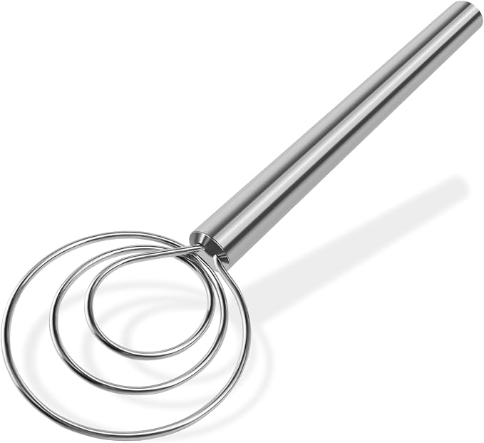 Maxjoy Danish Dough Whisk Stainless Steel for Sourdough Bread | Dutch Dough Hook, Replaces Dough Mixer Spoon & Stick, Food Grade & Rust Resistant, Easy Clean & Dishwasher Safe, Baking Tool