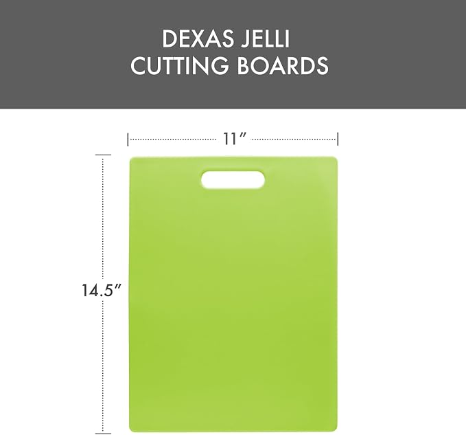 Dexas Classic Jelli Cutting Board with Handle, 11 by 14.5 inches, Green