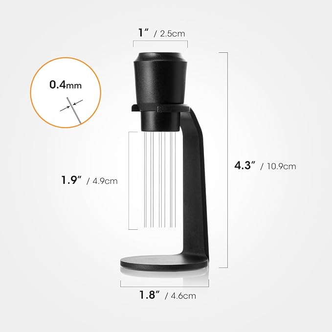 Aieve WDT Tool Espresso, Magnetic Coffee Distribution Tool Compatible with Ninja Luxe Cafe, 10 Needle Coffee Stirrer for Breville Barista Espresso Accessories (Magnetic & Adhesive Mount)
