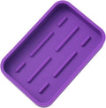 MicoYang Silicone Kitchen Sink Organizer Tray for Multiple Usage,Easy Clean Sponges Holder for Kitchen Bathroom Counter or Sink,Dish Soap Dispenser,Scrubber,Bottle,Cup Purple 4.9”x 3.2”