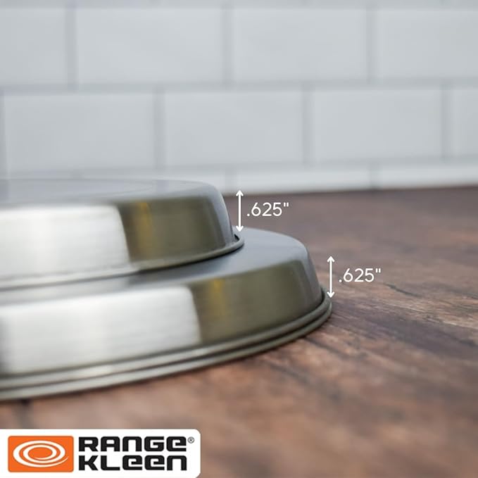 Range Kleen 550 Stainless Steel Round Burner Kovers, Set of 4