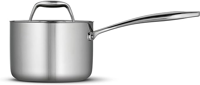 Tramontina Signature Tri-Ply Clad Stainless Steel 1.5-Quart Sauce Pan | Induction-Ready, Dishwasher-Safe, NSF-Certified, Made in Brazil