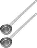 2PCS Extra Long Handle Coffee Scoop, 2Tbsp(30ml) Measuring Spoon | 9.5” Length, Food-Grade Stainless Steel, Accurate Measurement, Dishwasher-Safe, Engraved Marking, Coffee Ritual Essential