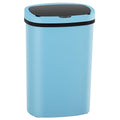 BestOffice | 13 Gallon Plastic Trash Can with Lid | Blue | Automatic Touchless Garbage Can | Odor Control | Modern Oval Design | Easy to Clean | For Kitchen, Bathroom, Office or Home
