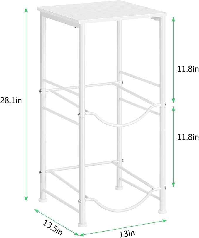 Water Jug Holder Stand 2 Tier 5 Gallon Water Bottle Rack with Top Shelves 5 Gallon Water Bottle Holder Organizer Water Dispenser Stand for Kitchen, Home Office, Living Room, White