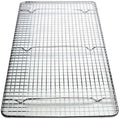 Cooling Rack Cross-wire Grid, Chrome Plated Steel, Commercial Quality, 10 x 18 inch. fits inside most standard full size pans set of 2