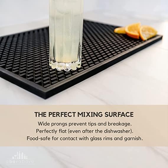 A Bar Above Heavy Duty Bar Mat, Food Safe Silicone Mat for Countertops | Commercial Strength, For Bartending and Coffee, Dish Drying Pad, Kitchen Counter, Barista Accessory, Spill Proof, Great Pick
