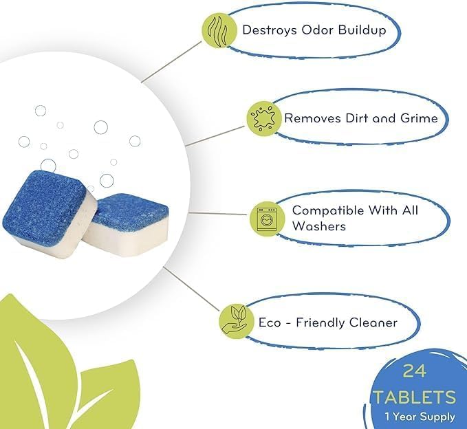 ECO-GALS Washing Machine Cleaner and Deodorizer (Pack of 2)