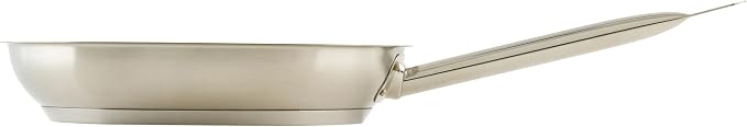 Winco 11" Stainless Steel Fry Pan, Non-Stick | Dishwasher safe, Induction compatible, Great for Sauteing, Searing, Frying and Restaurant Kitchens