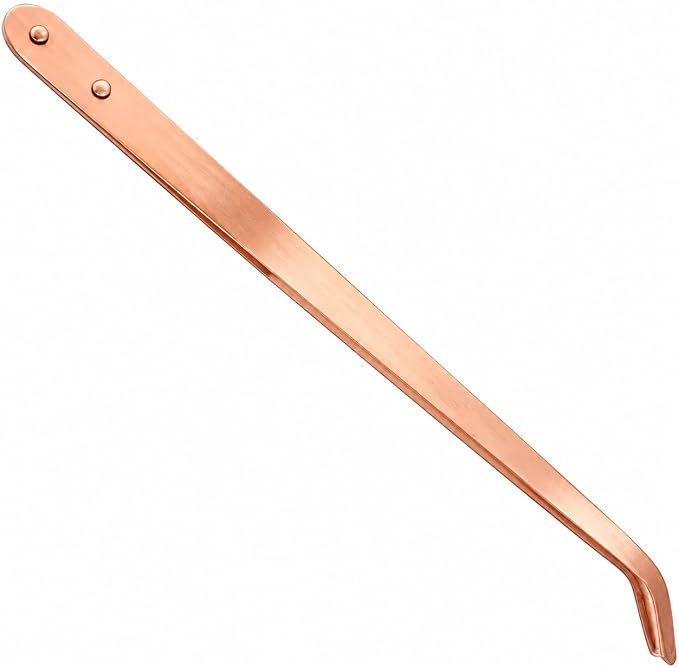 Rosenthal Collection – Curved Copper Tongs for Jewelry Pickle Pots – Precision Tweezers for Soldering, Acid Baths & Pickling Tools (8.5 inches)