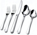 40-Pieces Silverware Set for 8, Heavy Duty Stainless Steel Flatware Set, Food-Grade Fork and Knife Set, Mirror Finish Cutlery Utensils Set for Home Kitchen Restaurant，Wedding, Party，Dishwasher Safe