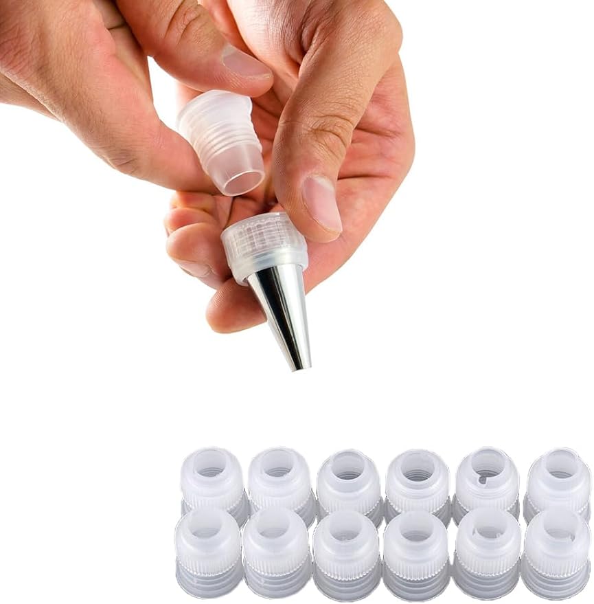Standard Couplers for Piping Bags, 12 Pcs Icing Tip Couplers