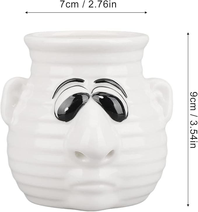 Funny Egg Separator Kitchen Gadget, Cartoon Ceramic Egg White and Yolk Separator Mug, Dishwasher Safe, Creative Gag Gift Fun White Elephent Gift