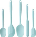 Silicone Spatula Set,5 Piece Food Grade Rubber Spatulas,Macaron blue | Spatulas Silicone Heat Resistant for Baking,Cooking,and Mixing High Heat Resistant Non Stick Dishwasher Safe BPA-Free